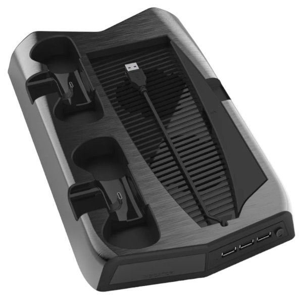 KJH - Charger Stand with Cooling Fan for P5 Digital Edition/Ultra HD- Black