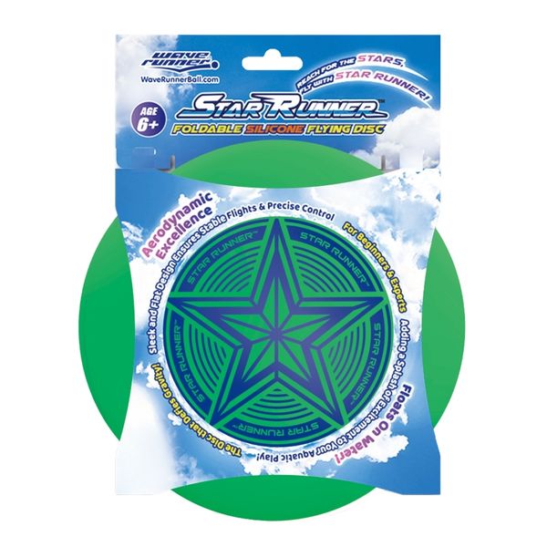 WaveRunner StarRunner Foldable Silicone Flying Disc - Outdoor Toys