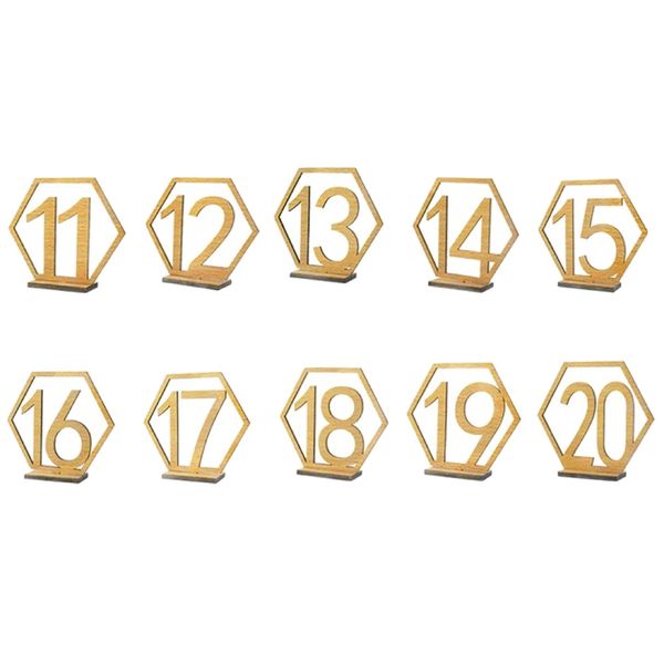 Decor Party 11-20 Wooden Double Sided Table Numbers - 11cm