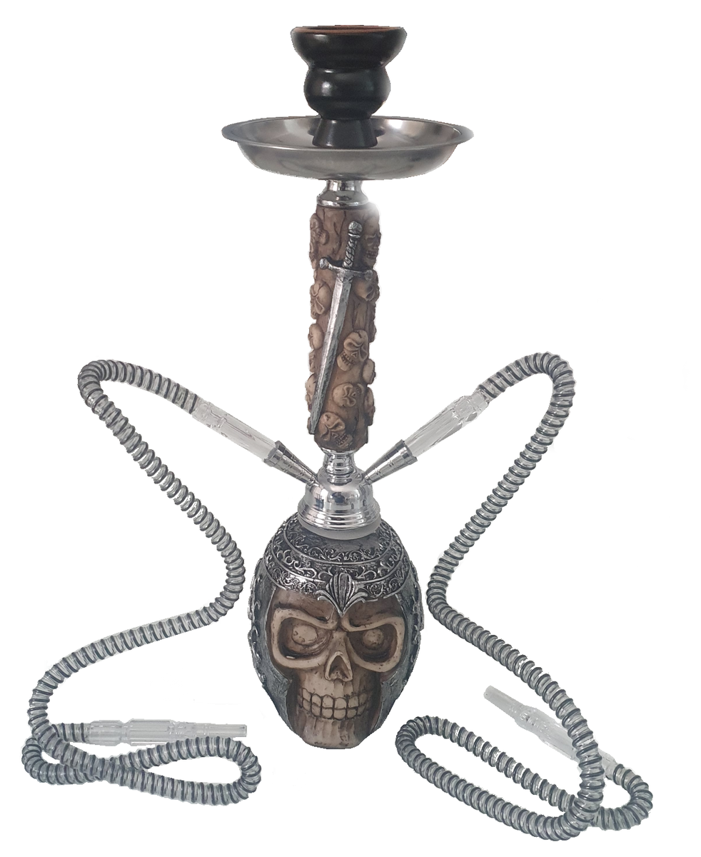 Skull and Knife Hookah Hubbly Bubbly Twin Pipe Buy Online in
