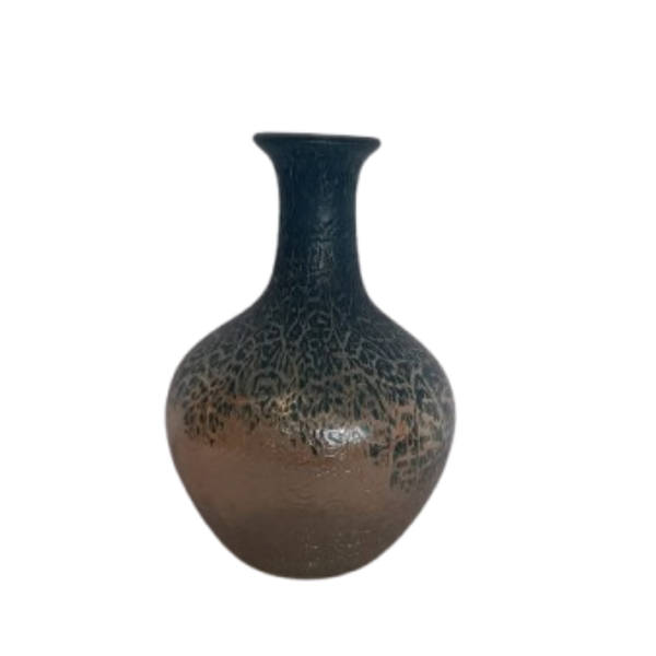 Elegant Gold and Blue Ceramic Decorative Vase