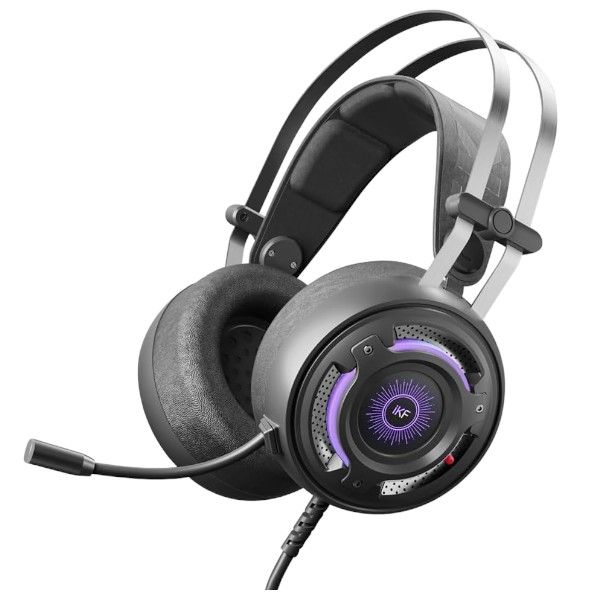 IKF - KIRA - RGB Gaming Headphones With Noise Cancelling Microphone - Black
