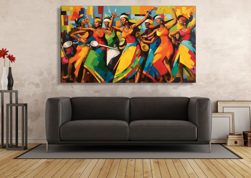 Canvas Wall Art - Township Rhythm Abstract - IM0376