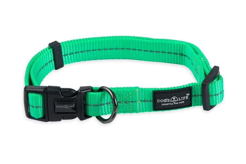 Reflective SuperSoft Collar Spring green