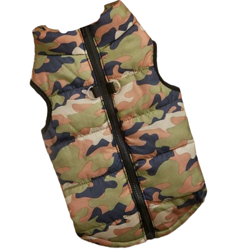 Pet Jacket with Zipper and D-Ring Buckle for Leash Army | Shop Today ...
