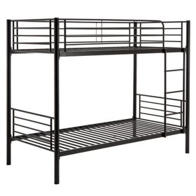 Hazlo Roma Single over Metal Bunk Bed with Ladder - Black | Buy Online ...