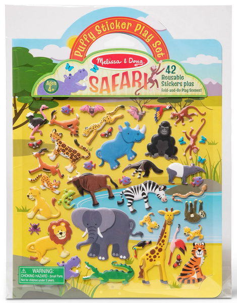 Melissa &amp; Doug Puffy Sticker Play Set - Safari (42 Reusable Stickers)