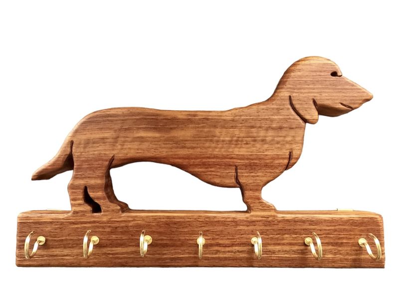 Wooden Dachshund Wall Key Holder