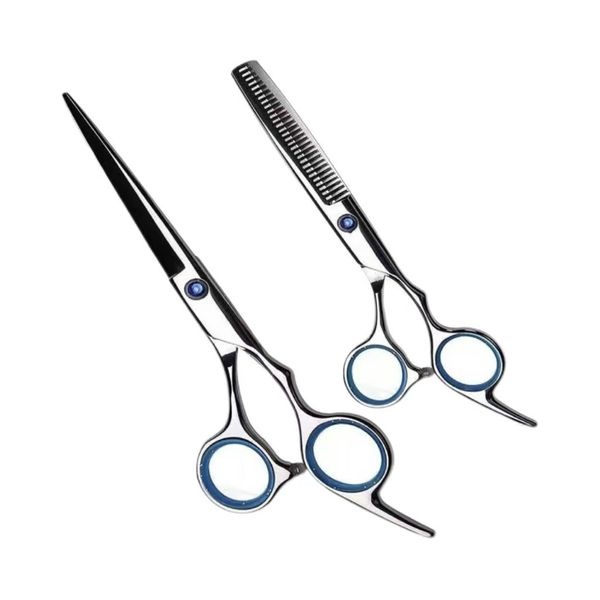 6 Inch Blue Embellished Professional Hair Salon Styling Scissors