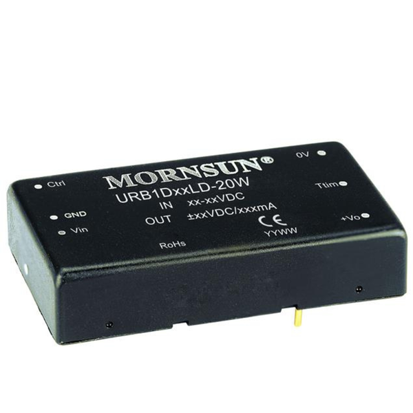 URB1D24LD-15W: 15W DC/DC Converter, 110V In, 24V/625mA Out, DIP