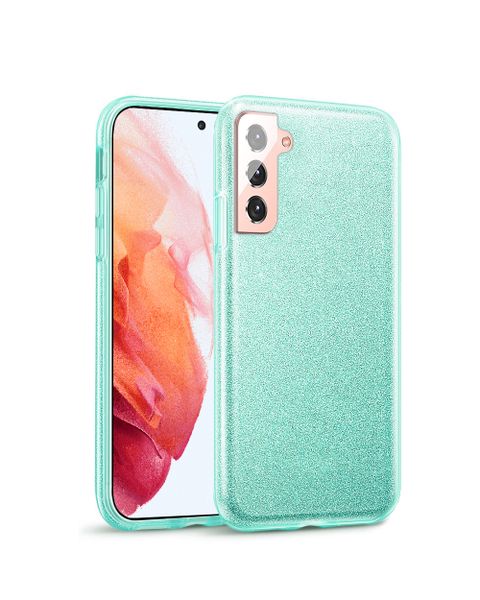 Tekron Glitter Sparkle Bling Protective Case for Samsung Galaxy S21 - Green