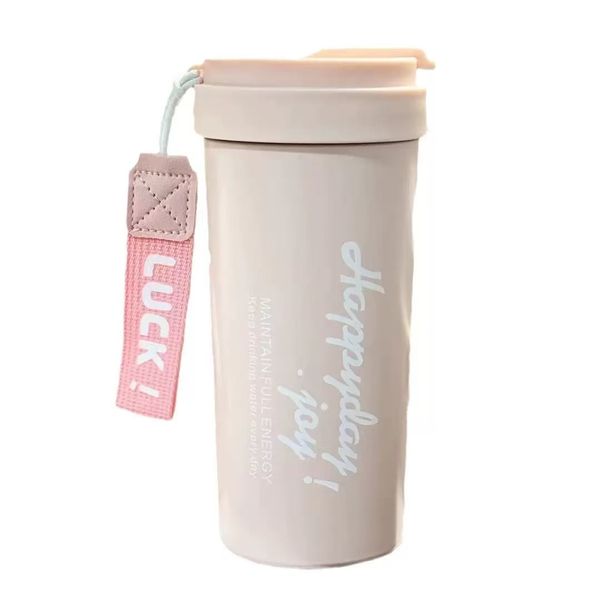 500ml Gray Luck Warmth Insulated Cup - 316 Stainless Steel Portable Coffee