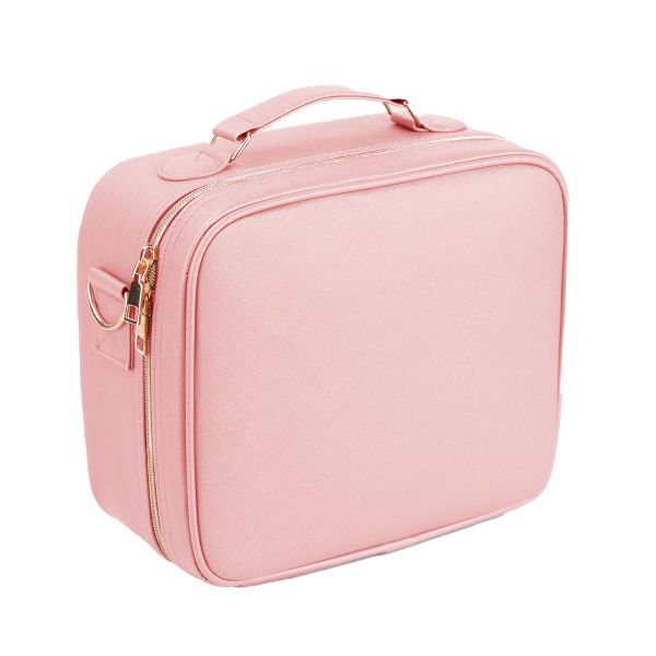Cosmetic Bag with LED Light, with a Three-Color Adjustable Mirror