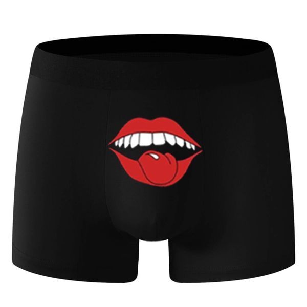 Mens Underwear for Men Novelty Pattern Lips Print Men's Boxer Briefs Gifts