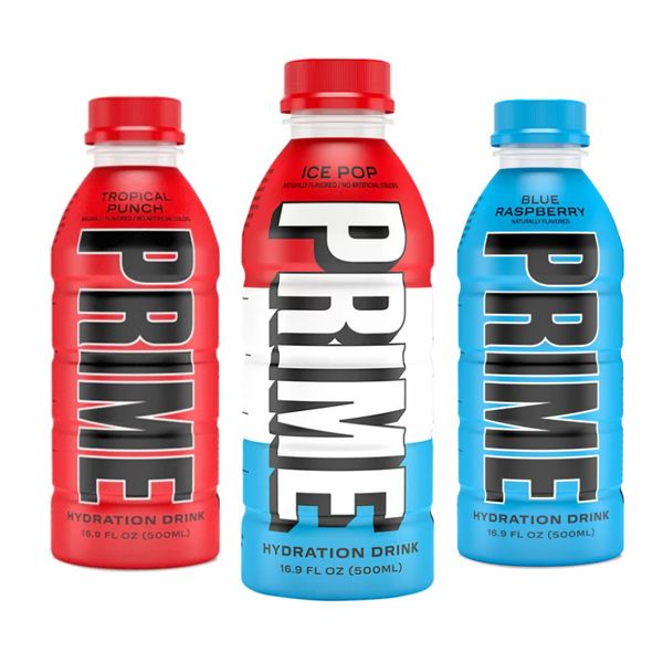 Prime Hydration Drink Trio - Tropical Punch, Ice Pop &amp; Blue Raspberry