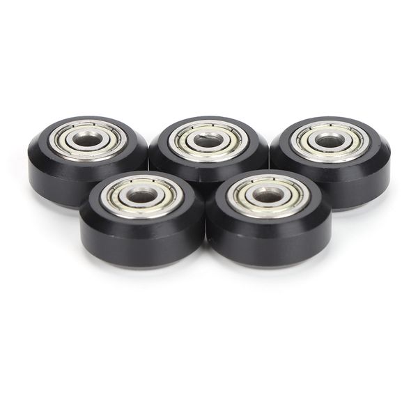 5 Pieces Black POM Pulleys 625zz Bearing