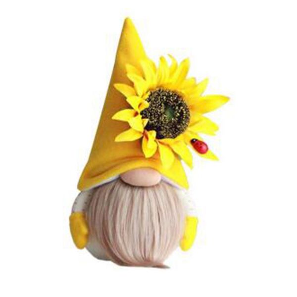 Bee Gnome Sunflower Doll Decor Handmade Faceless Doll Ornaments B