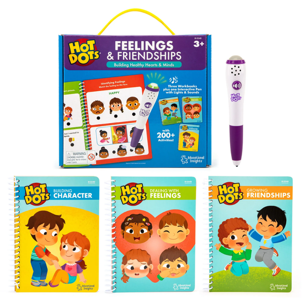 Educational Insights Hot Dots Interactive Self-Check Activity Kids: Friends