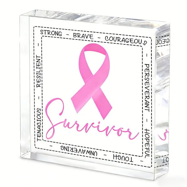 Inspirational Breast Cancer Survivor Acrylic Plaque for Patients