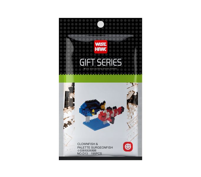 Wisehawk Clownfish &amp; Palette Surgeonfish - 195 Pieces 5.1cm Long