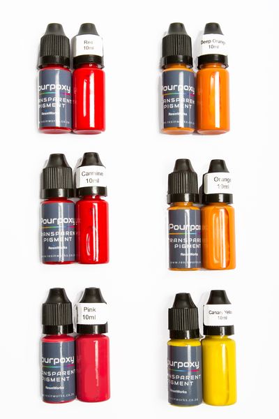 PourPoxy Transparent Pigments Sunset Spectrum 6 Colors for Epoxy arts