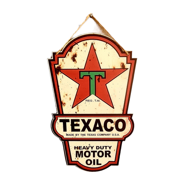Texaco Heavy Duty Motor Oil Contour Cut Wall Art