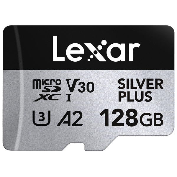 Lexar SD Micro SILVER PLUS UHS-I 128GB + SD Adapter