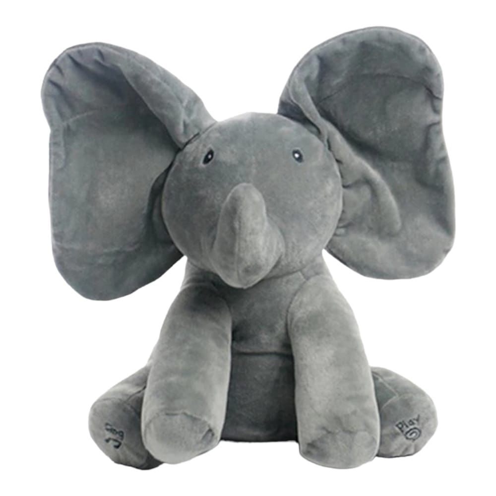 Plush Singing Toy Stuffed Animal Peek-a-Boo Elephant- Grey | Buy Online ...