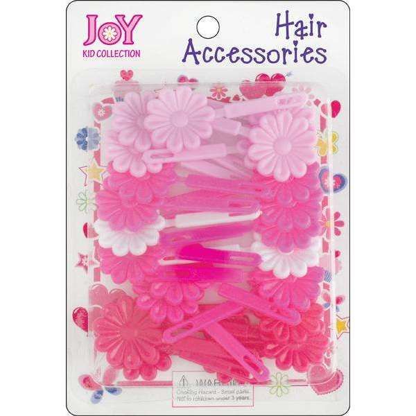 Joy - 10 Hair Barrettes Assorted Pink x 12