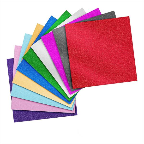 Glitter Permanent Vinyl 10 Pcs Glitter Adhesive Compatible with Universal