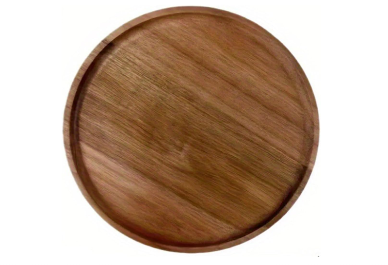 Wooden Serving Tray Round Shape Charcuterie Boards Decorative Tray for