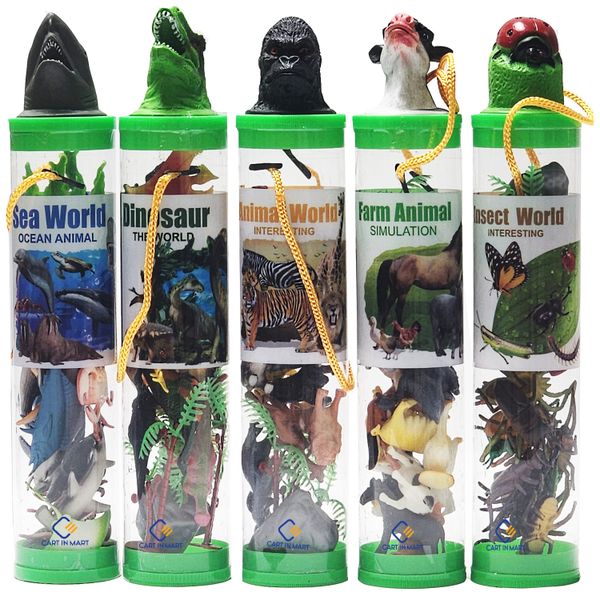 Small Animal Figures Toys Party Favor- Sea, Zoo, Farm,Dino, Insect - 75 Piece
