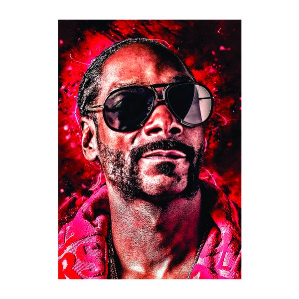 Snoop Dogg Red Neon Lights - A1 Poster