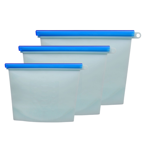 Reusable Silicone Food Storage Bag - 3-Pack