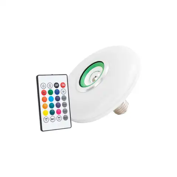 LED RGB Smart Bulb with Bluetooth Built-In Speaker and Remote Control