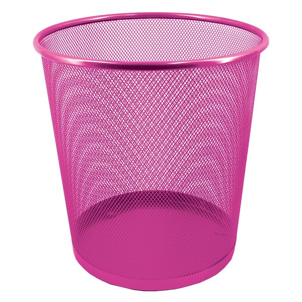 SDS: M900 Wire Mesh Metal Round Waste Bin Pink