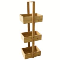 Heartdeco 3 Tier Bamboo Storage Shelf Bathroom Caddy