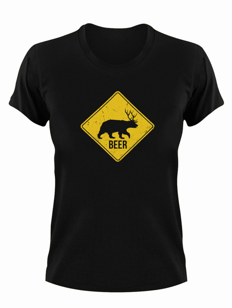 Bear-Deer Warning Sign T-Shirt