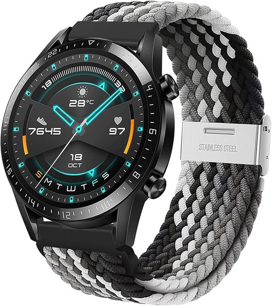 Adjustable Mesh Watch Strap Compatible with Huawei and Samsung Watch - 22mm
