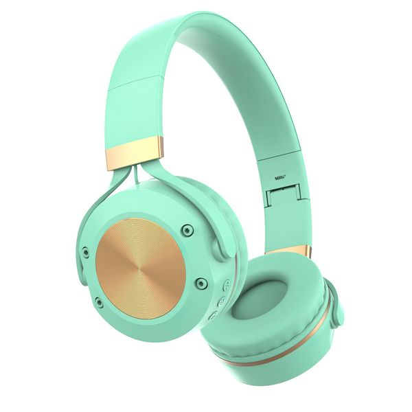 T17-High quality Bluetooth V5.0 Wireless Folding Headphones - Turquoise