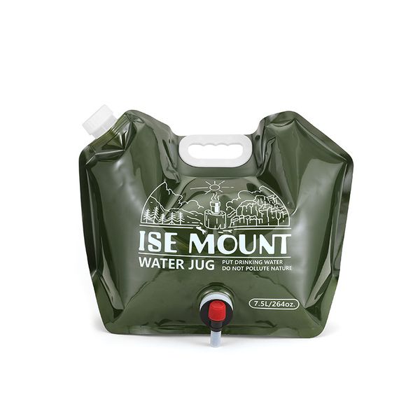 Outdoor Foldable Water Bag with Faucet 7.5L Portable Camping Equipment