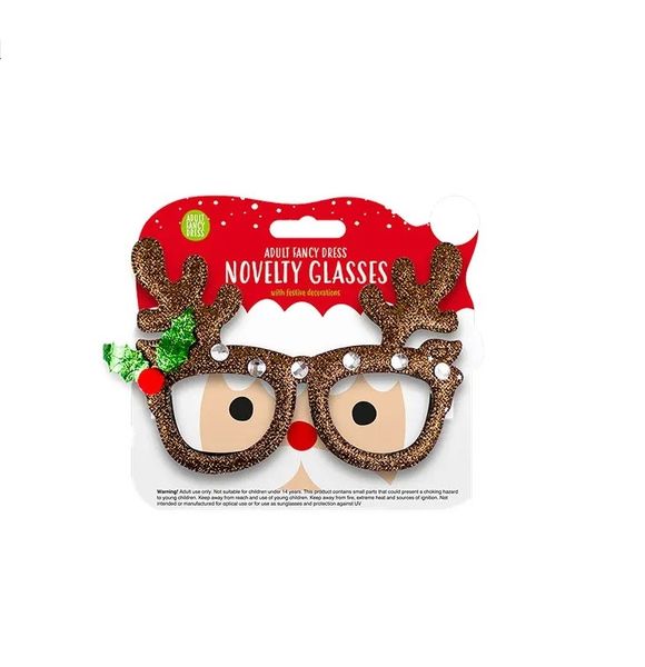 Xmas Dress-Up Novelty Glasses - Set of 3