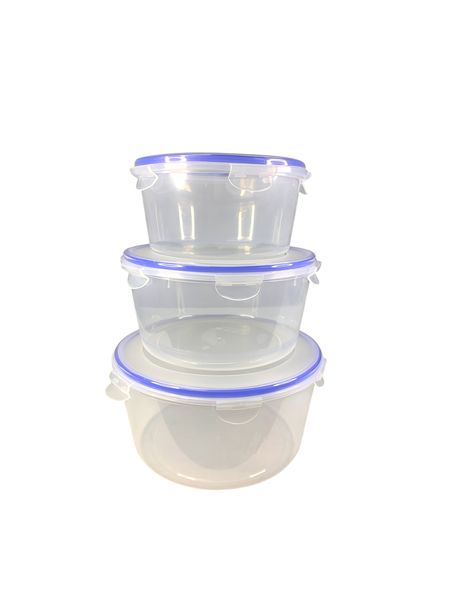 3-Piece Plastic Mixing &amp; Storage Bowls with Lids
