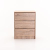 Cora 3 Drawer Modern Bedroom Nightstand