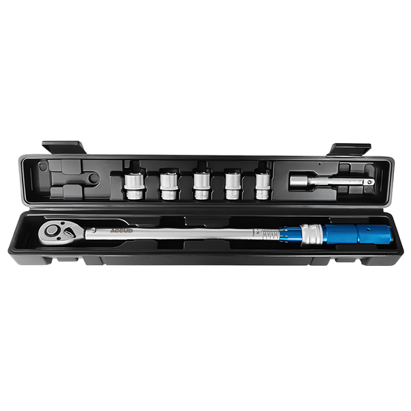 ACCUD Torque Wrench with Bit Set (22-110N.m range, 1/2" square, STWM110)
