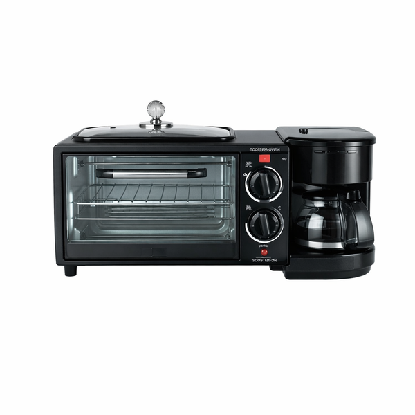 3-in-1 Breakfast Maker - Toaster, Coffee, Pan