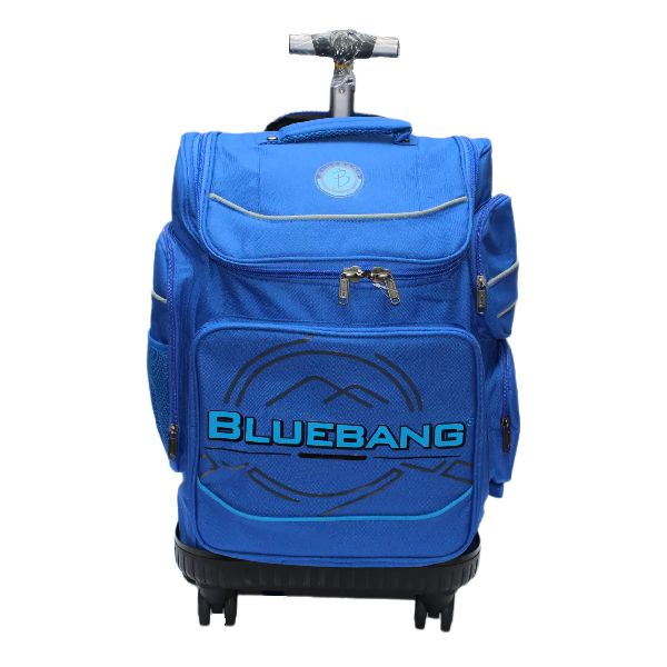 4 Wheel Trolley Backpack with Telescopic Handle and Hard Base For School