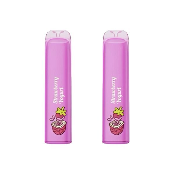 2 Pack Brkfst Vapes Strawberry Yogurt Disposable - 1000 Puffs - 2% Nicotine