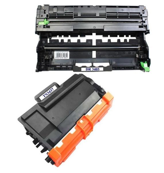 Compatible Brother DR 3405 Drum Unit &amp; TN 3437 Toner Cartridge Set