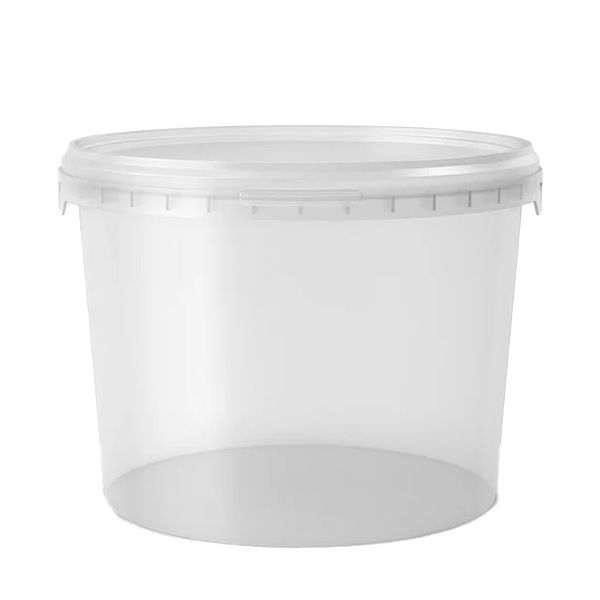 Clear Catering Storage Plastic Bucket 2.5L - Set of 6